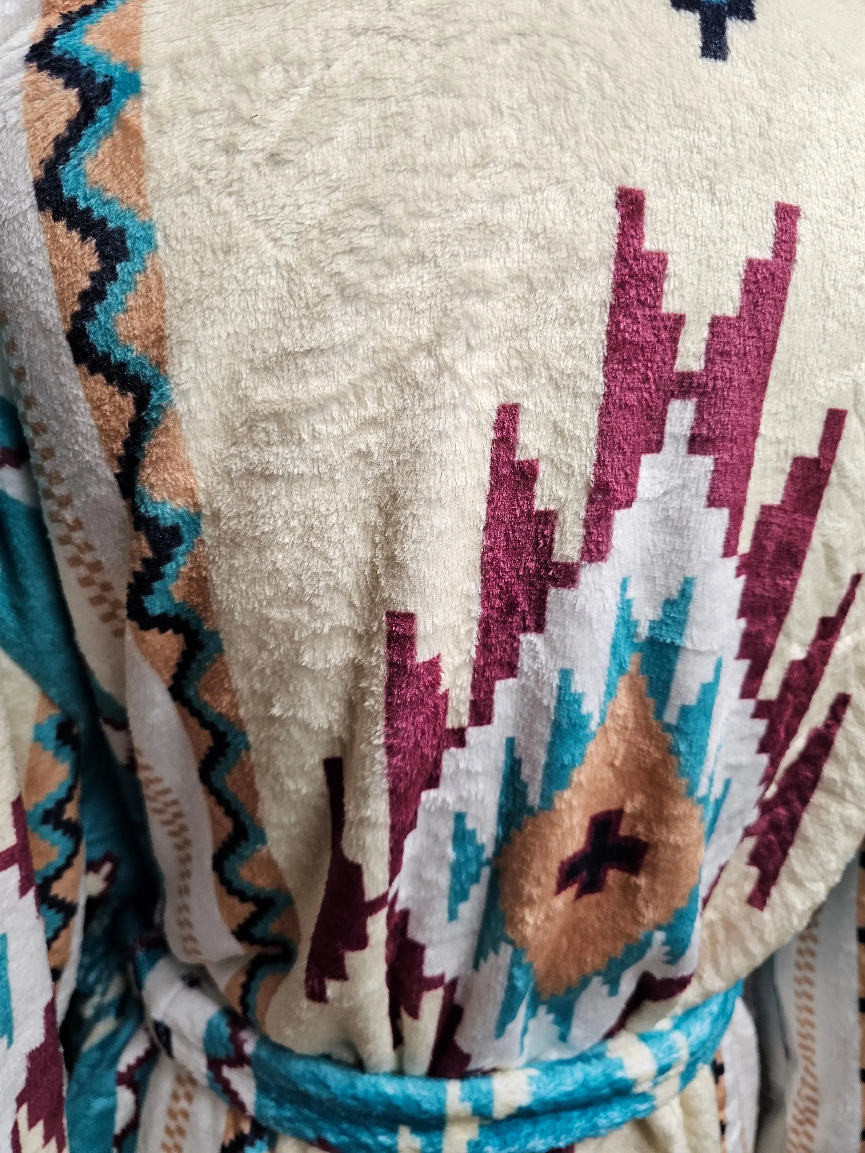 Taos Aztec Women's Bath Robe Baha Ranch Western Wear