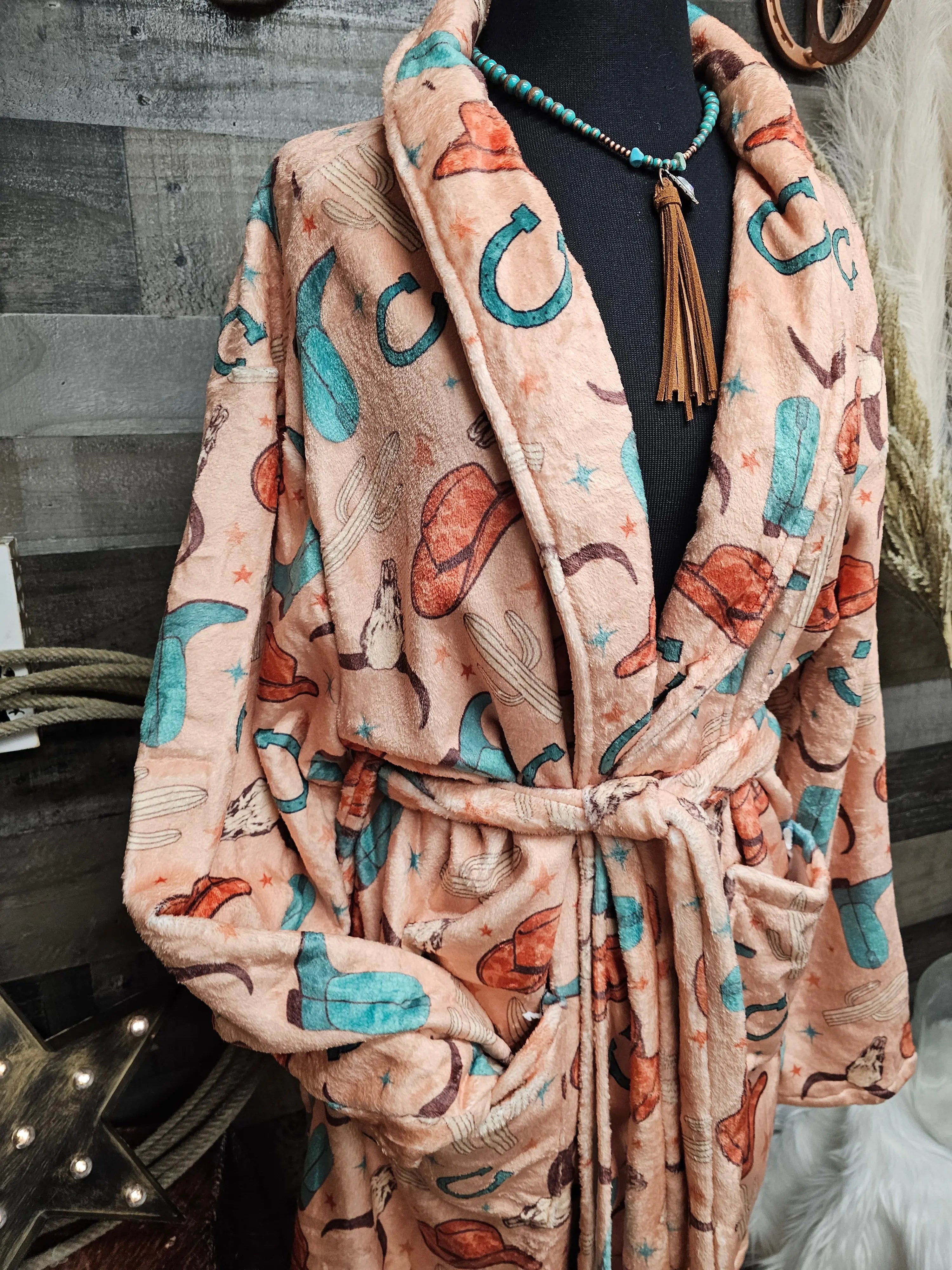 Totally Western Women's Western Bath Robe Baha Ranch Western Wear
