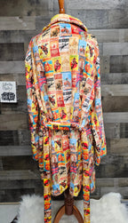 Vintage Rodeo Poster Women's Western Bath Robe Baha Ranch Western Wear