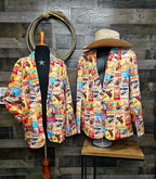 Baha Ranch Women's Vintage Rodeo Poster Blazer Baha Ranch Western Wear