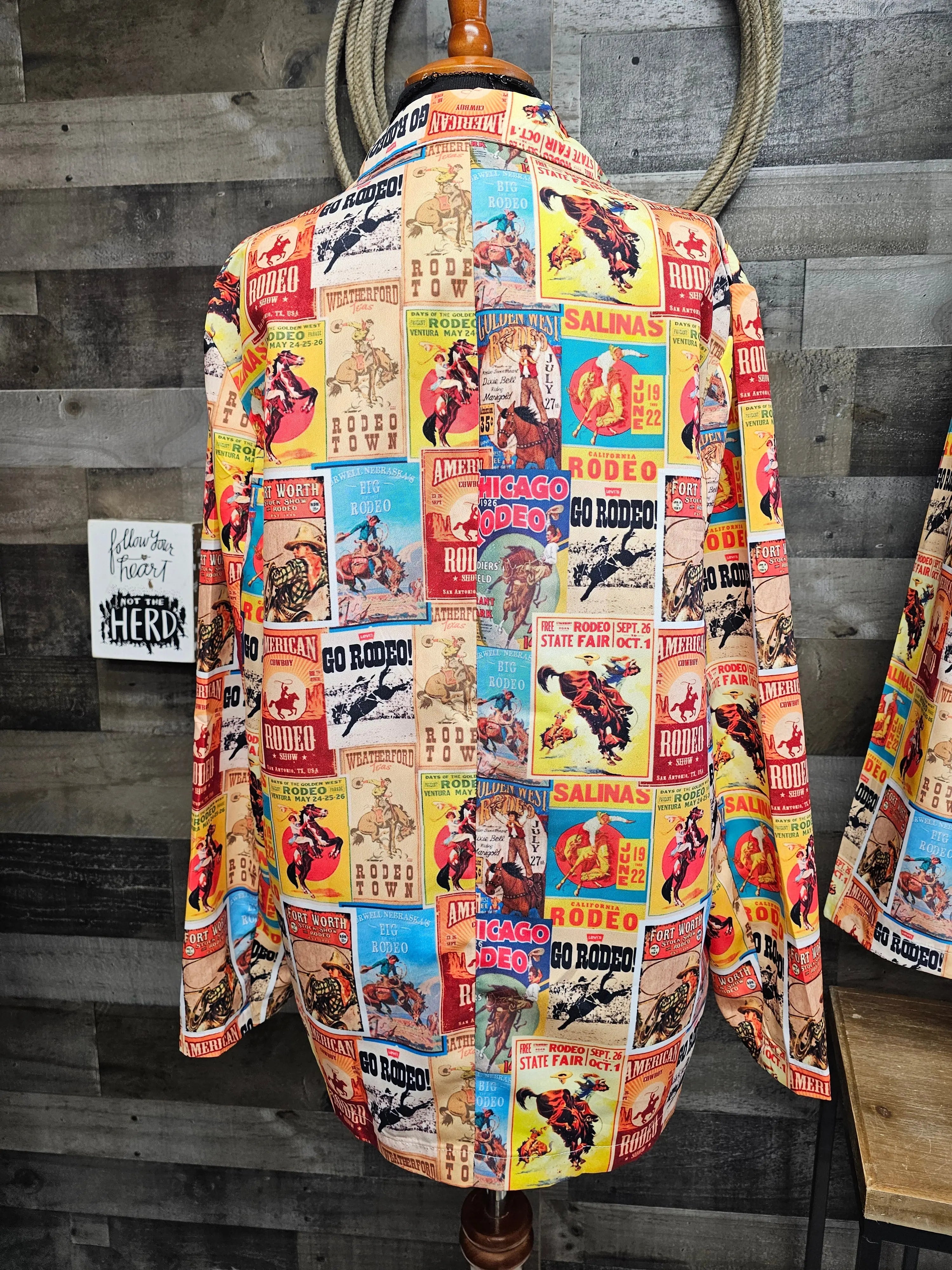 Baha Ranch Women's Vintage Rodeo Poster Blazer Baha Ranch Western Wear
