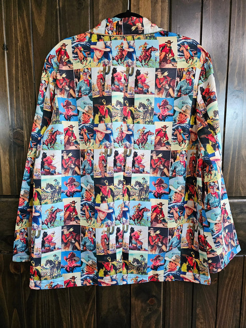 Baha Ranch Cowboy Collage Women's Western Blazer Baha Ranch Western Wear