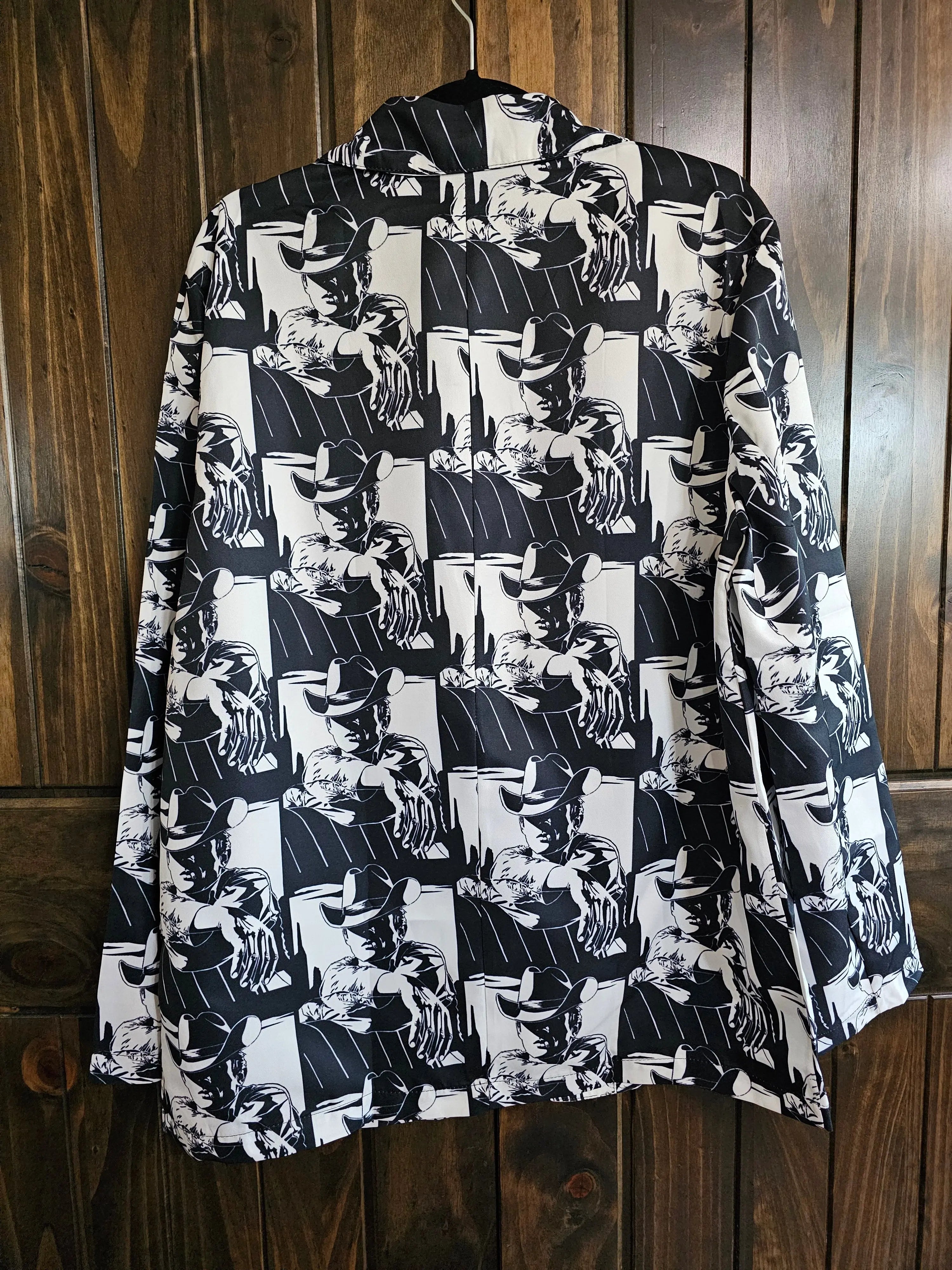 Baha Ranch Black White Cowboy Women's Western Blazer Baha Ranch Western Wear