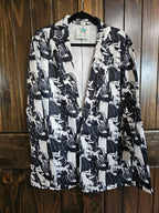Baha Ranch Black White Cowboy Women's Western Blazer Baha Ranch Western Wear