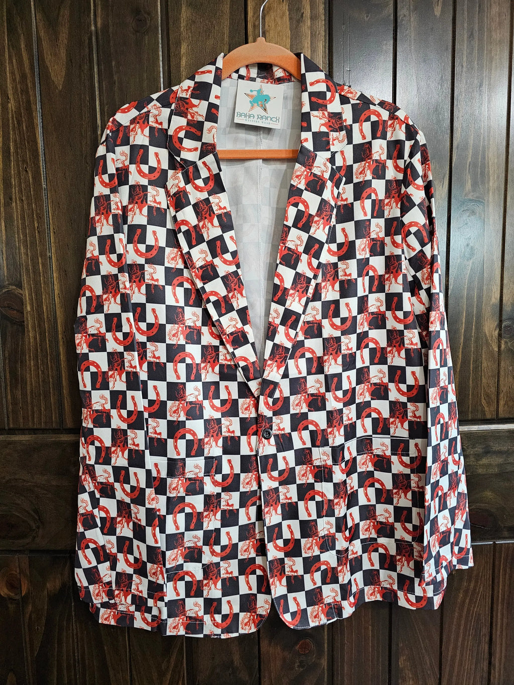 Baha Ranch Checkered Rodeo Women's Western Blazer Baha Ranch Western Wear
