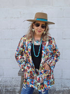 Baha Ranch Cowboy Collage Women's Western Blazer Baha Ranch Western Wear