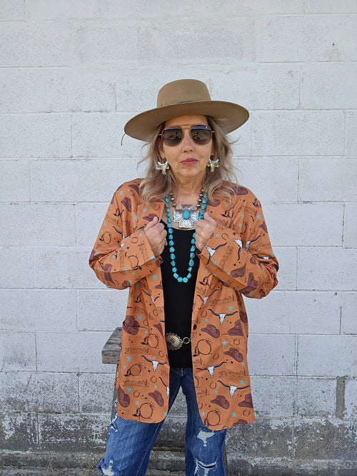 Baha Ranch Cowboy Things Womens Western Blazer Baha Ranch Western Wear