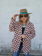 Baha Ranch Checkered Rodeo Women's Western Blazer Baha Ranch Western Wear