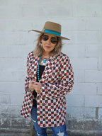 Baha Ranch Checkered Rodeo Women's Western Blazer Baha Ranch Western Wear