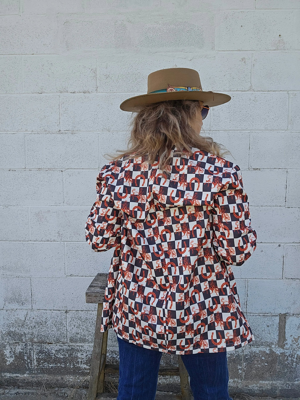 Baha Ranch Checkered Rodeo Women's Western Blazer Baha Ranch Western Wear