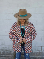 Baha Ranch Checkered Rodeo Women's Western Blazer Baha Ranch Western Wear