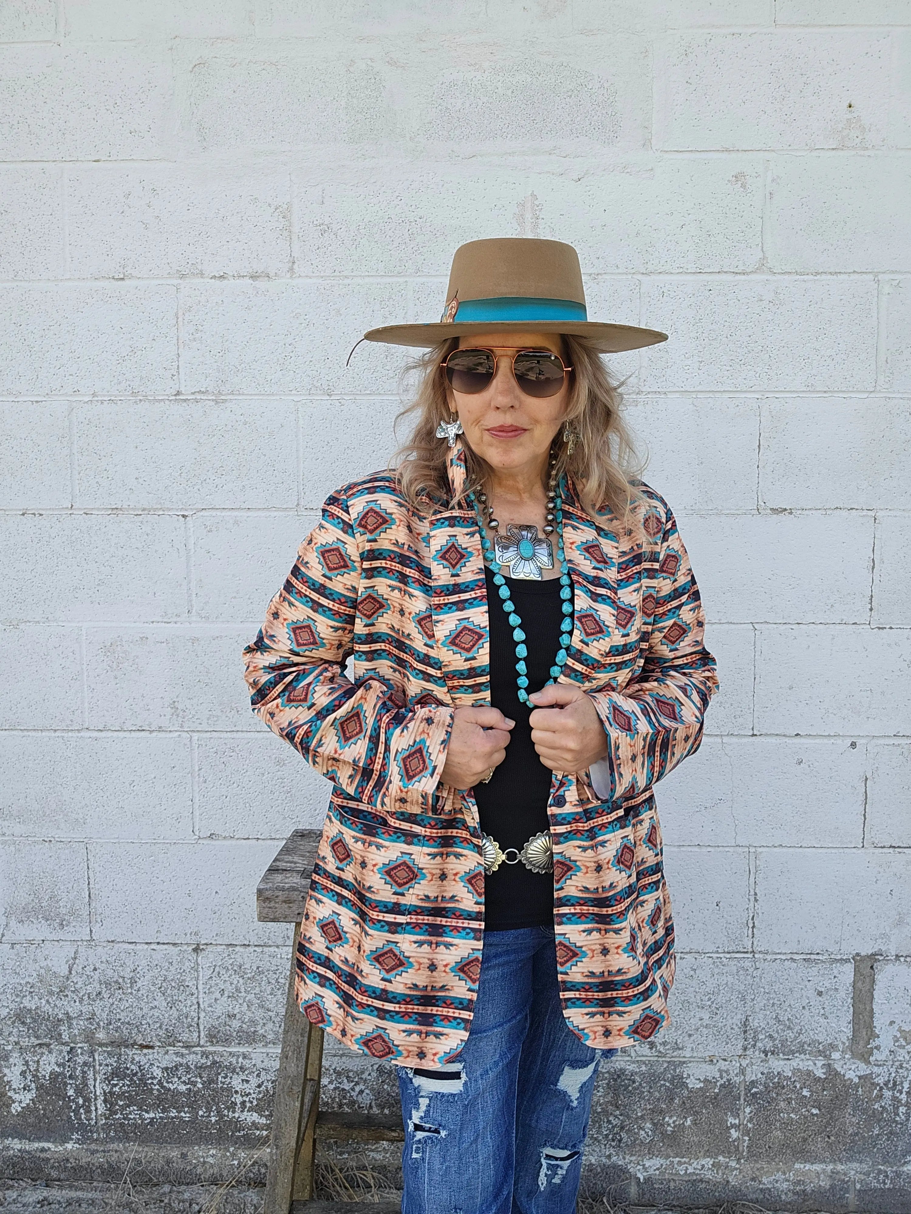 Baha Ranch Arizona Aztec Women's Blazer Baha Ranch Western Wear
