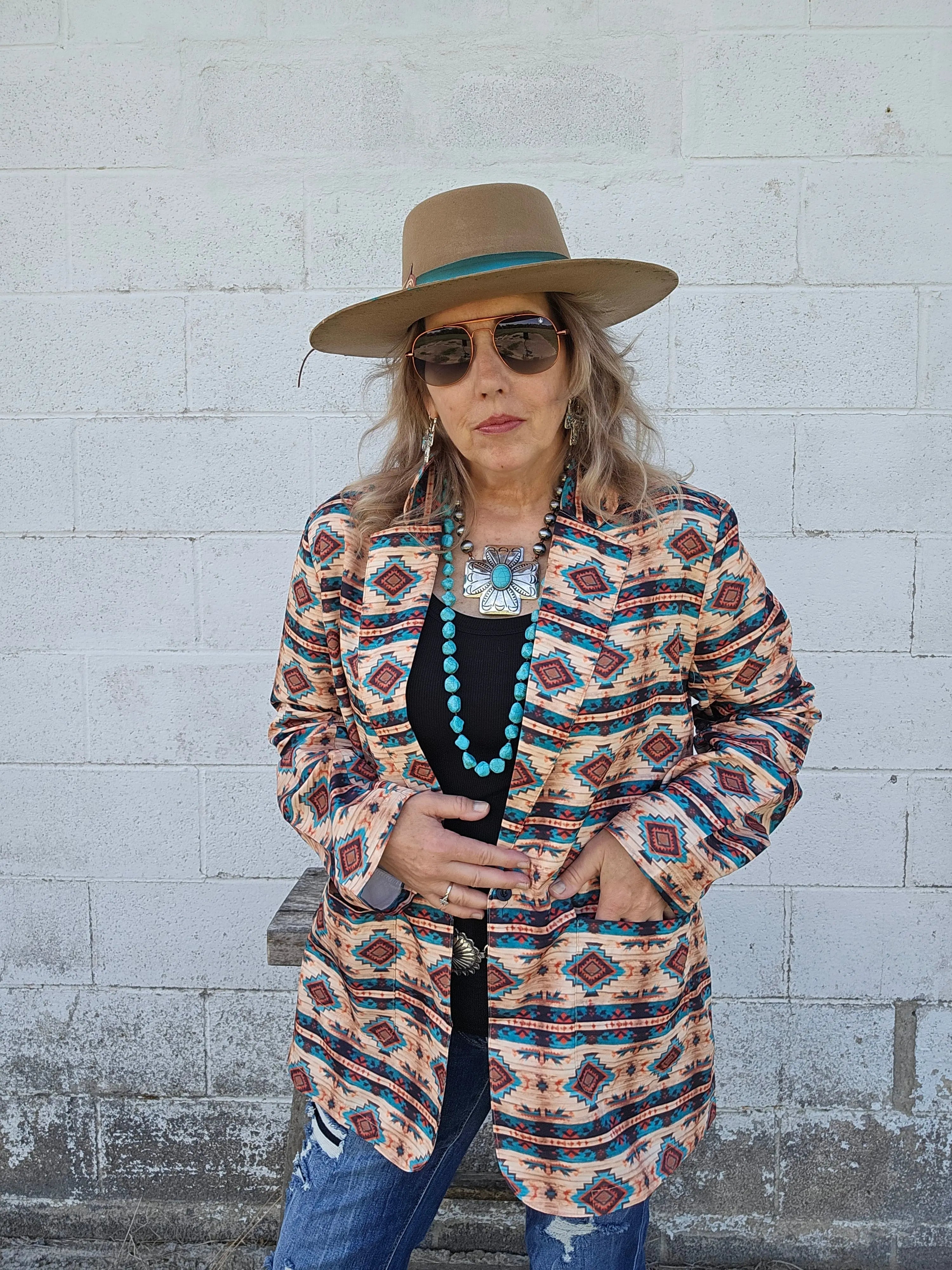 Baha Ranch Arizona Aztec Women's Blazer Baha Ranch Western Wear