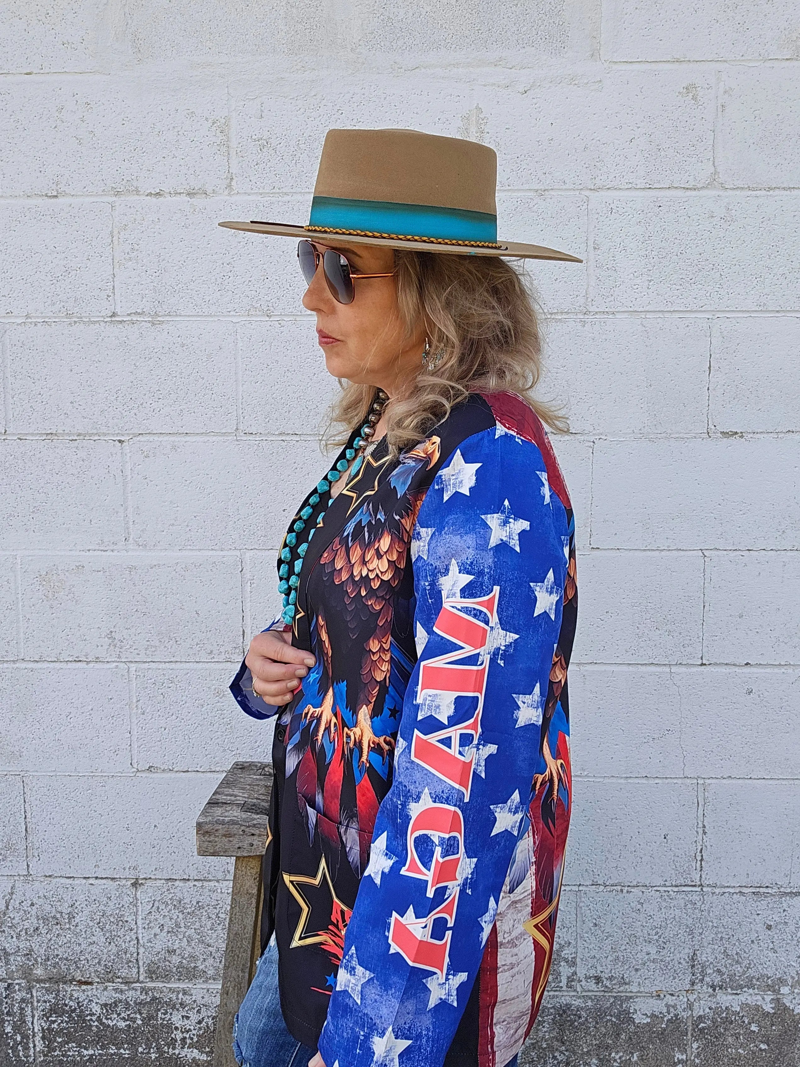 Baha Ranch Ultra Maga Trump Womens Blazer Baha Ranch Western Wear