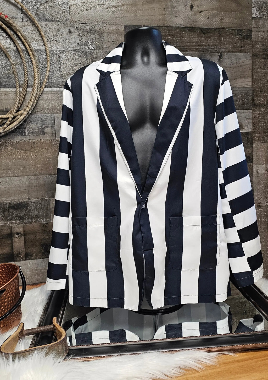 Baha Ranch BeetleJuice Prison Stripe Blazer Women's Baha Ranch Western Wear