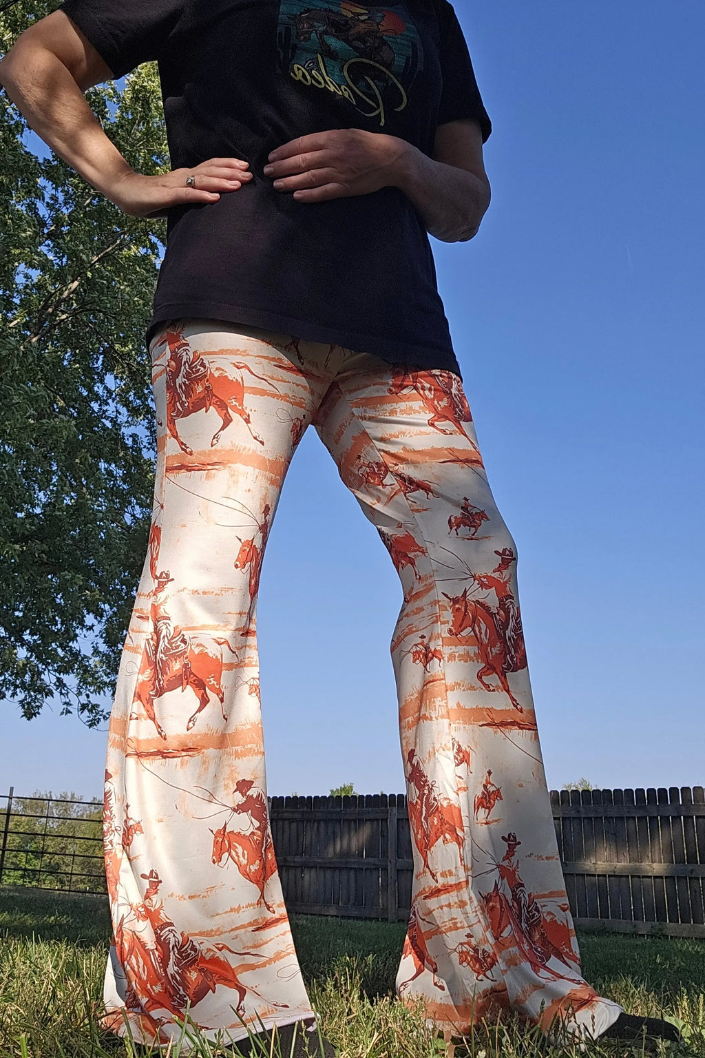 Baha Ranch Retro Western Flare Pants Baha Ranch Western Wear