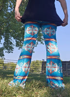 Baha Ranch Teal Aztec Flare Pants Baha Ranch Western Wear