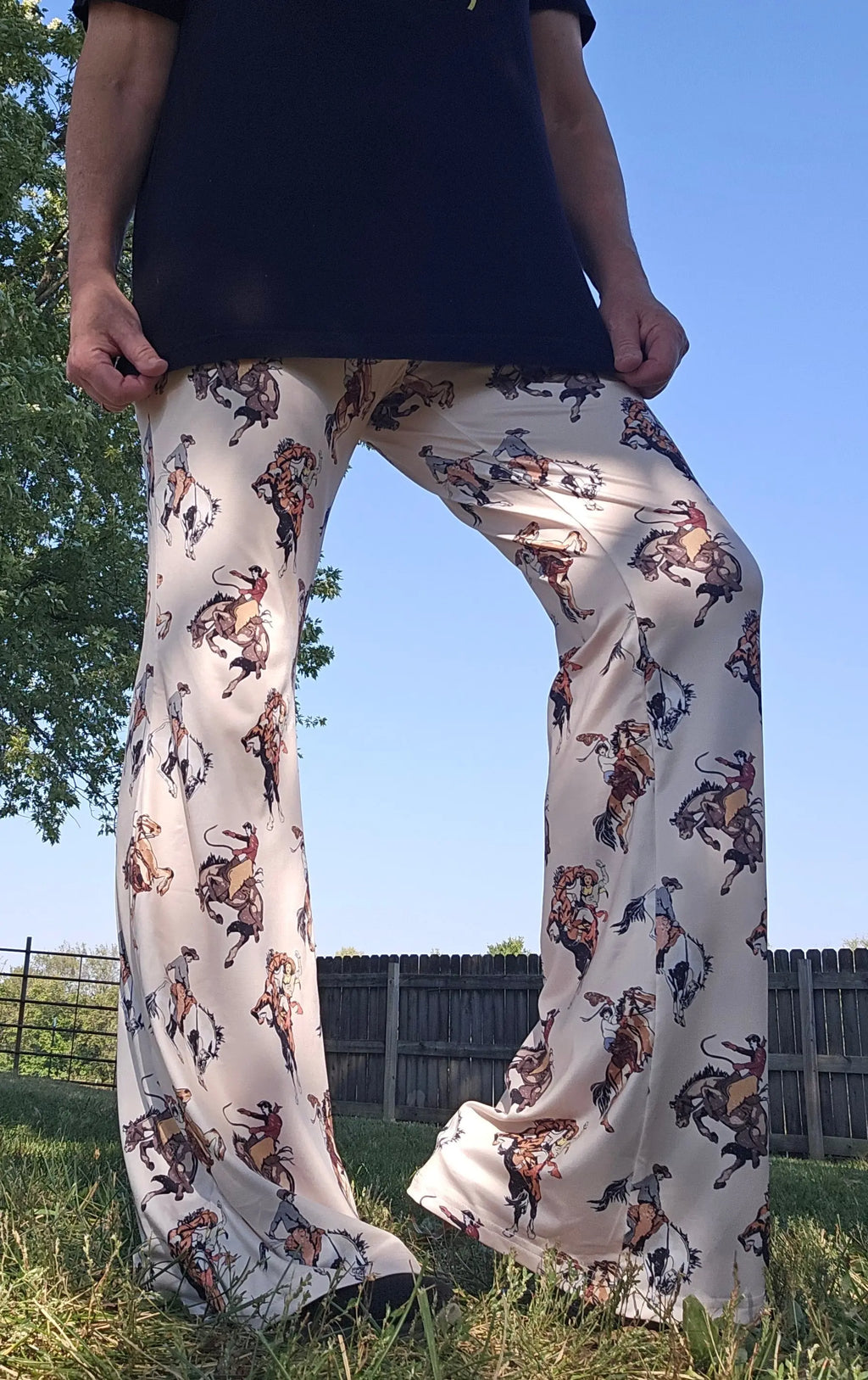 Baha Ranch Vintage Rodeo Cowgirl Flare Pants Baha Ranch Western Wear