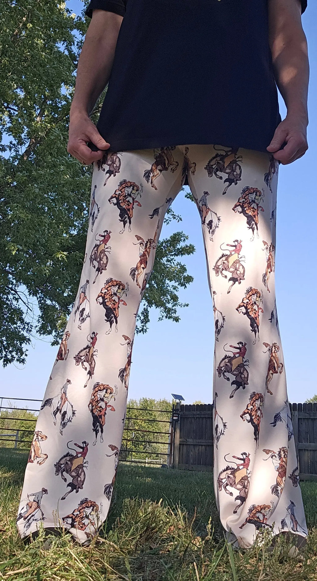 Baha Ranch Vintage Rodeo Cowgirl Flare Pants Baha Ranch Western Wear