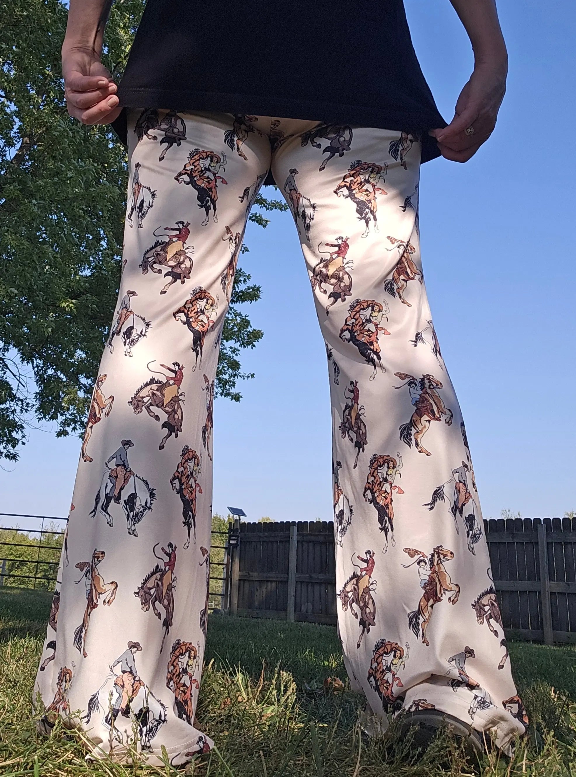 Baha Ranch Vintage Rodeo Cowgirl Flare Pants Baha Ranch Western Wear