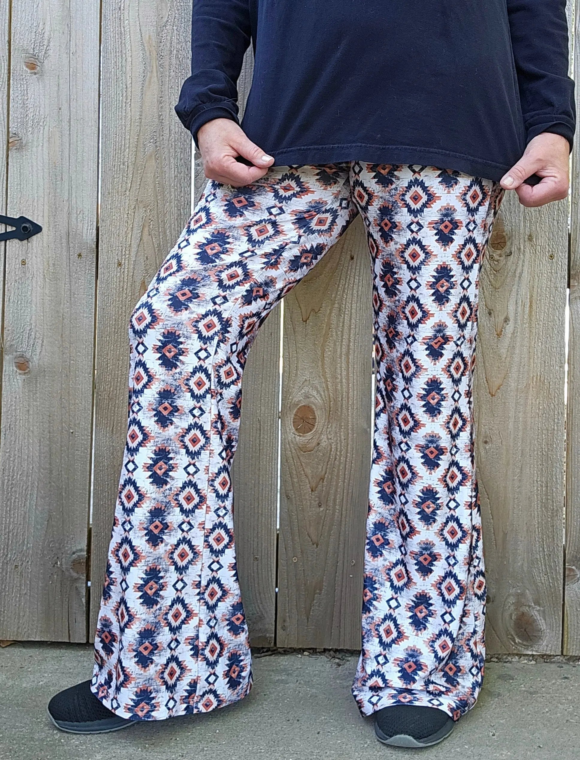 Baha Ranch Southwestern Aztec Flare Pants Baha Ranch Western Wear