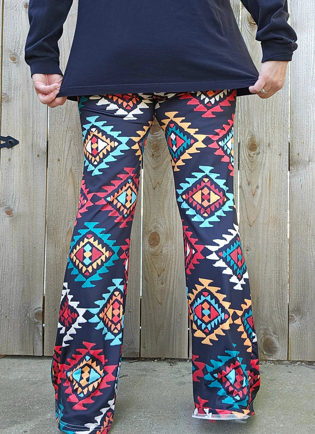 Baha Ranch Colorful Aztec Flare Pants Baha Ranch Western Wear
