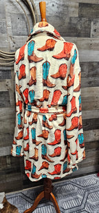 Baha Ranch Got My Boots Western Bath Robe Baha Ranch Western Wear