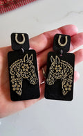3D Print Horse Equestrian Western Earrings Made in America choice of colors Baha Ranch Western Wear