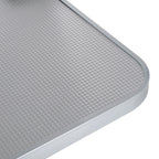 46' Folding Dog Pet Grooming Table Stainless Steel Frame Rubber Mat on Board with Adjustable Arm and Clamps pet dog Cat Grooming Table (SILVER-GRAY COLOR)