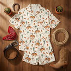 Baha Ranch Hang on Cowboy Women's Pajama Set Made in America Baha Ranch Western Wear