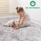 NAAR PAYAS Collection 6X9 Beige / Geometric Area Rug