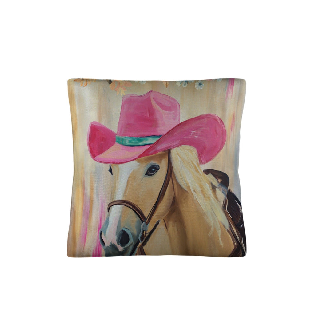 Pink Cowgirl Horse Pillow Case Baha Ranch Western Wear