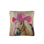 Pink Cowgirl Horse Pillow Case Baha Ranch Western Wear