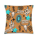 Baha Ranch Howdy Velvety Soft Throw Pillow Case Made in America Baha Ranch Western Wear