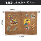 Vintage Cowgirl Window Curtains 28"x40" (2-Piece) Made in America Baha Ranch Western Wear