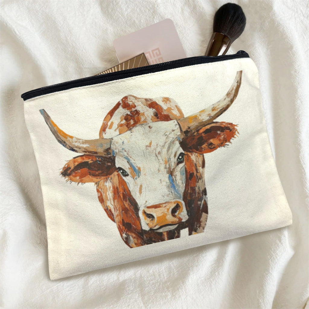 Baha Ranch Western Bull Pack of 5 bags Cosmetic Bag Made in America Baha Ranch Western Wear