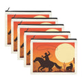 Cowboy Sunset Cosmetic Bag Pack of 5 Made in America Baha Ranch Western Wear