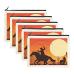 Cowboy Sunset Cosmetic Bag Pack of 5 Made in America Baha Ranch Western Wear