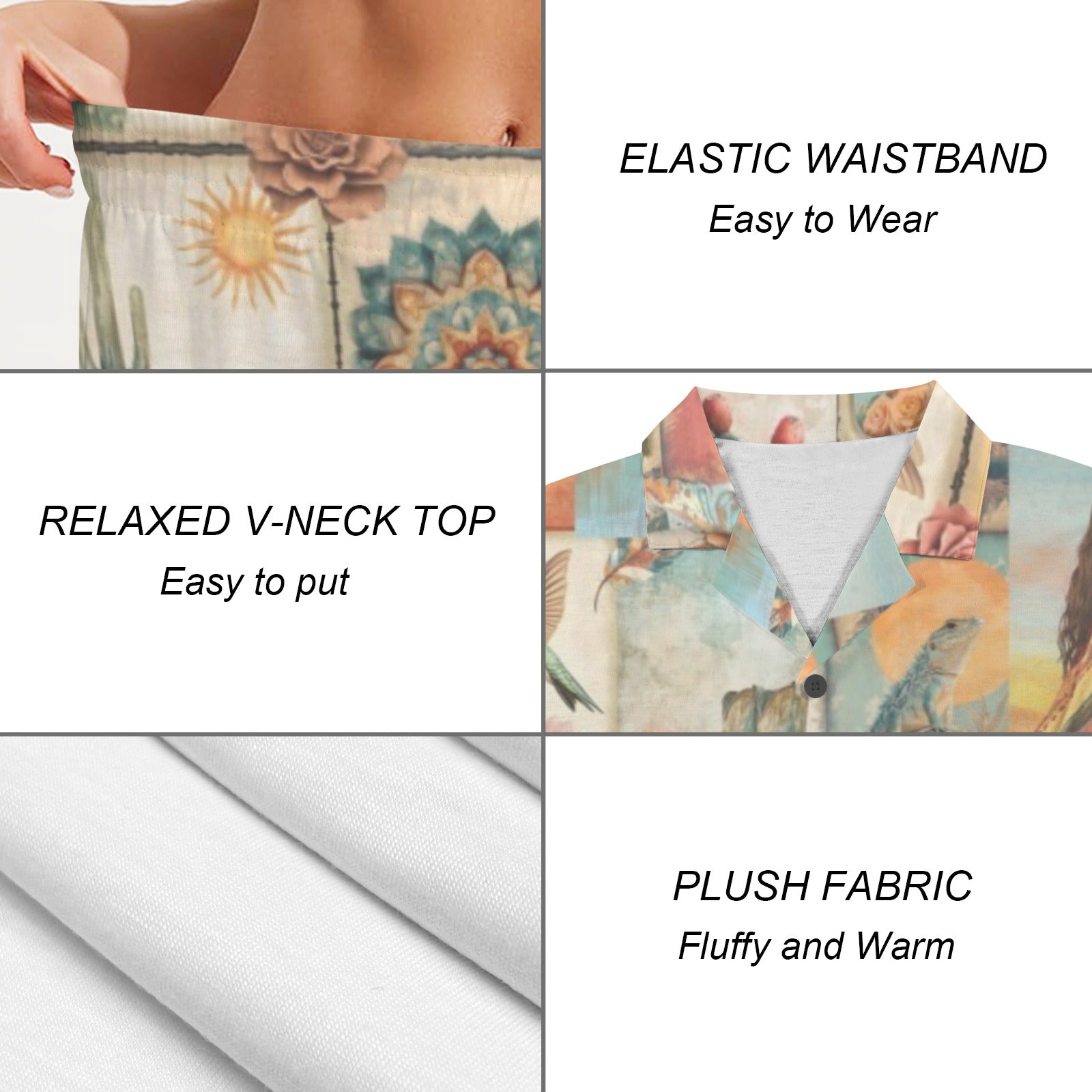 Baha Ranch Pictures of the Southwest Women's Pajama Set Made in America Baha Ranch Western Wear