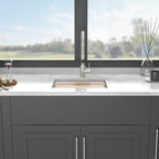 Quartz Granite Composite Workstation Undermount Kitchen Sink 21x18' White