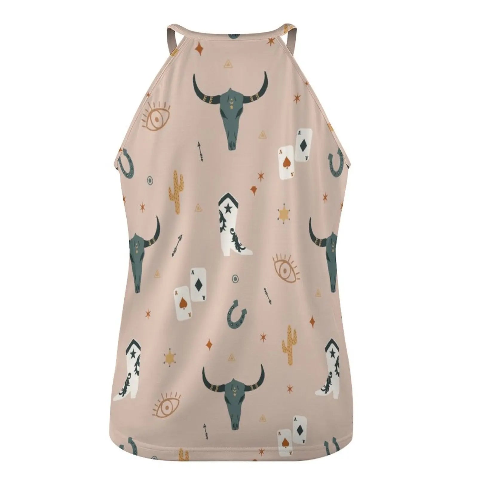 Baha Ranch Cow Skull Western Tank Top Baha Ranch Western Wear