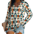Baha Ranch Western Aztec Long Sleeve Top Baha Ranch Western Wear