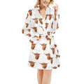 Highland Cow Women's Western Bath Robe Baha Ranch Western Wear
