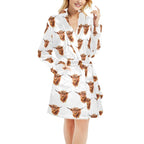 Highland Cow Women's Western Bath Robe Baha Ranch Western Wear