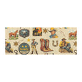 Baha Ranch Vintage Cowboy Collage Rug Runner Indoor 60" x 22" Made in America Baha Ranch Western Wear
