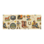 Baha Ranch Vintage Cowboy Collage Rug Runner Indoor 60" x 22" Made in America Baha Ranch Western Wear
