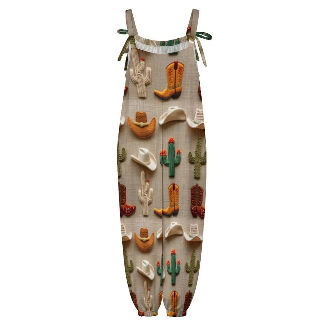 Cactus Boots Hat Western Overalls Jumpsuit Baha Ranch Western Wear