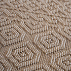NAAR Guros Collection 5X7 Mocha / Geometric Indoor / Outdoor Area Rug