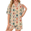 Baha Ranch Cream Aztec Women's Pajama Set Made in America Baha Ranch Western Wear