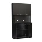 70.87' Tall Wardrobe& Kitchen Cabinet, with 6-Doors, 1-Open Shelves and 1-Drawer for bedroom,Black
